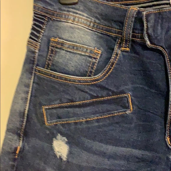 FASHION NOVA MEN navy ragged look jeans size 30. - Picture 4 of 10